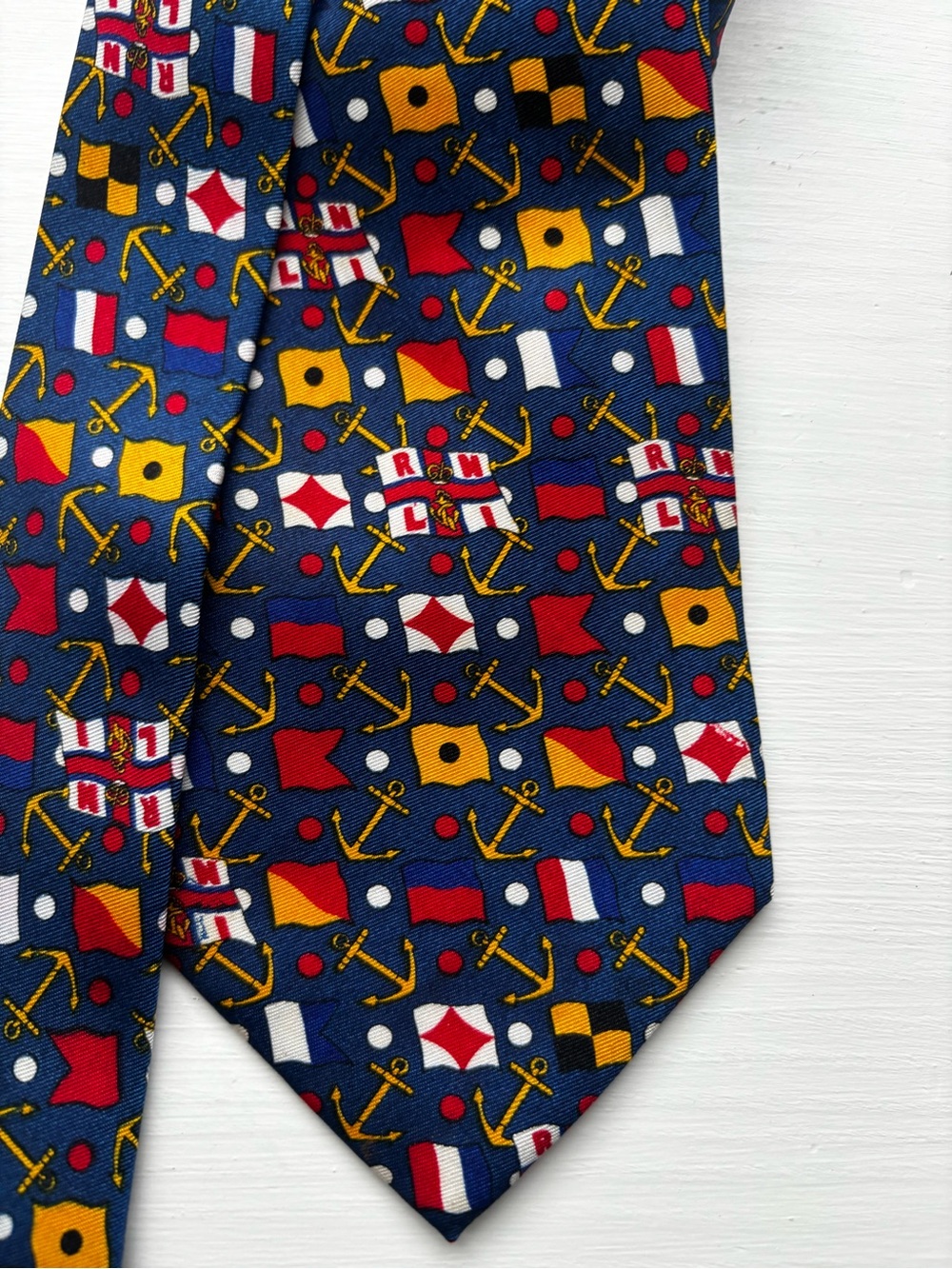 ROYAL NATIONAL LIFEBOAT INSTITUTION [RNLI] European Nautical Themed Mens Tie